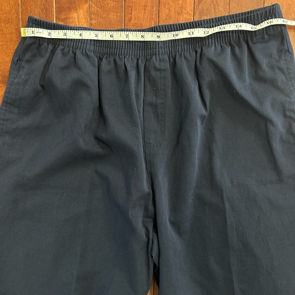 Basic Editions Women’s Navy Twill Chino Elastic Waist Pants Size XL - Picture 4 of 7